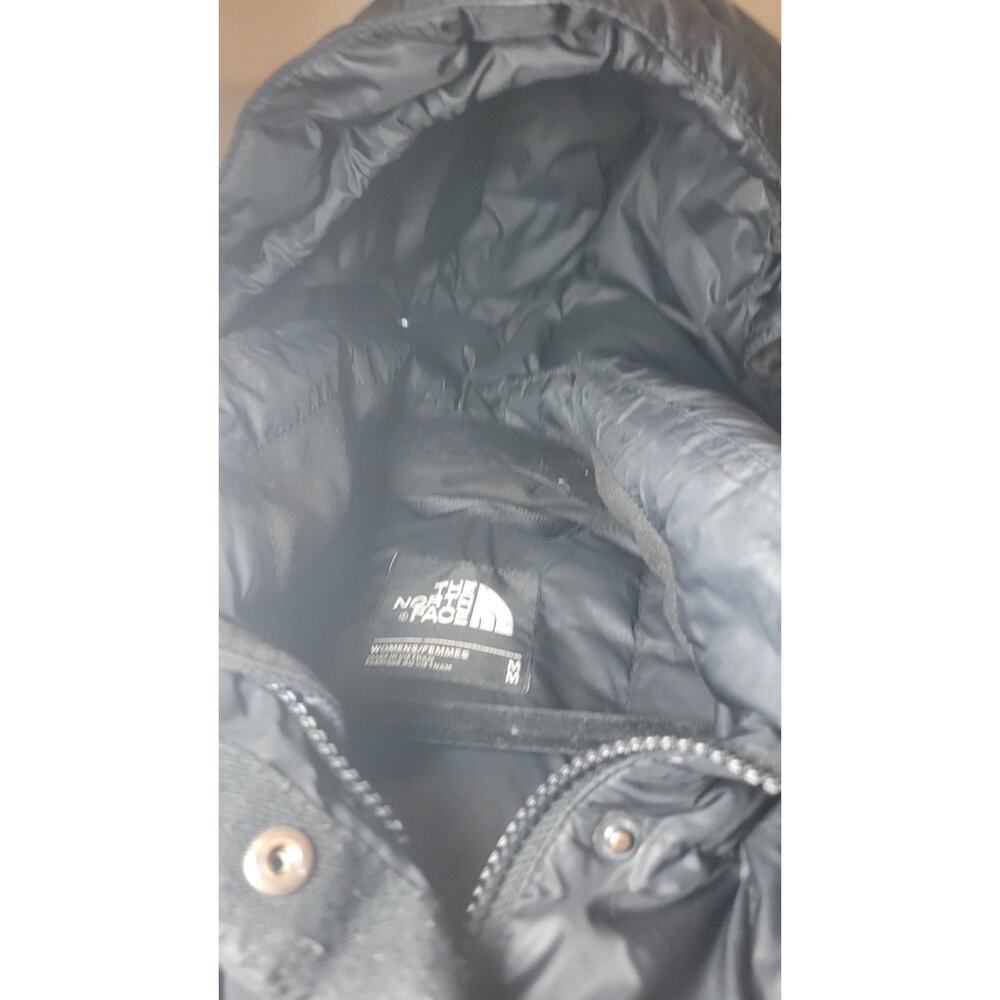 The North Face Women’s Black Hooded Long Down Puffer Coat Jacket Size M - Picture 3 of 12